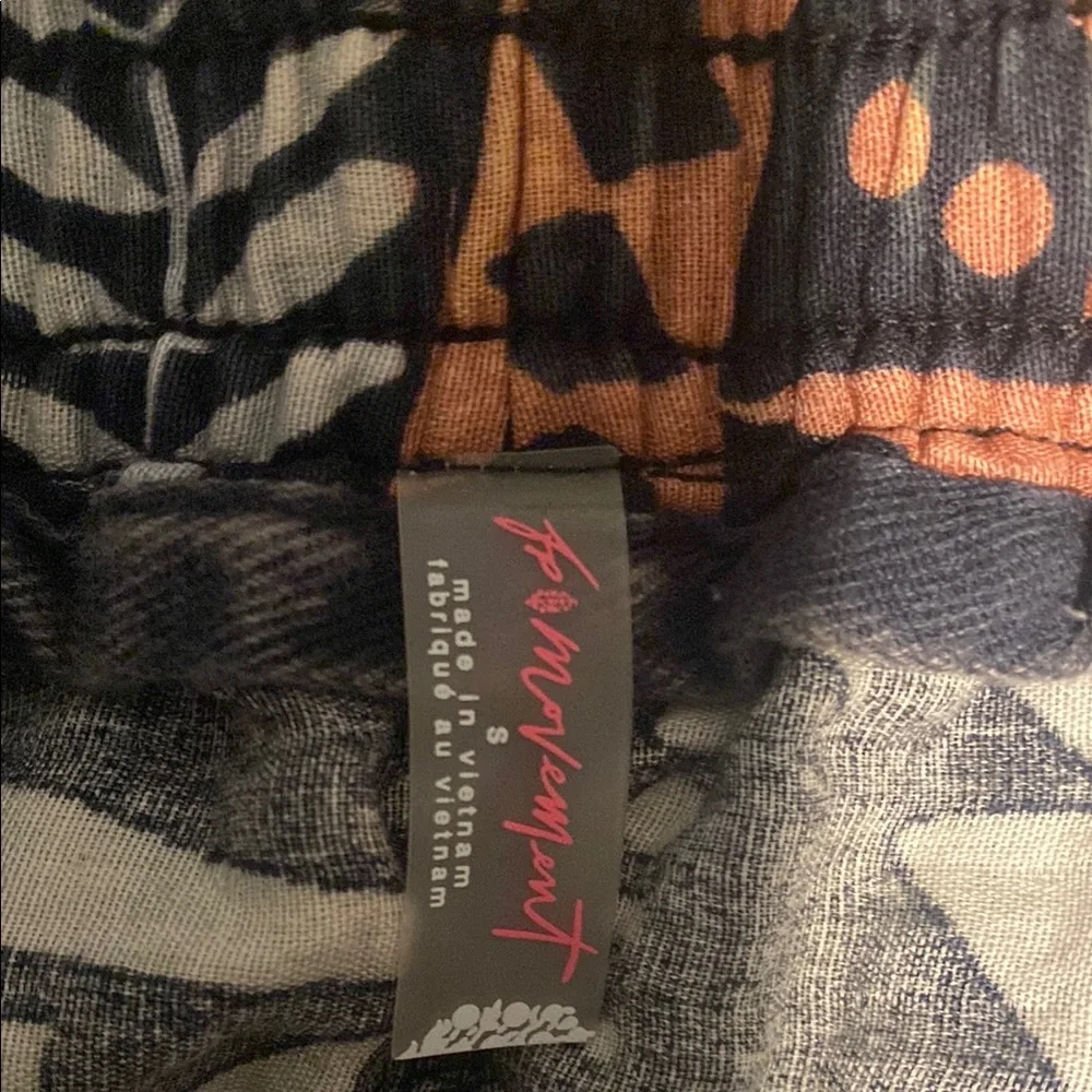 Geometric Patterned pants in Black and Orange FP Movement - Picture 3 of 3